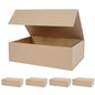 Aimyoo Brown Gift Box, 13.8x9x4.3 in Presents Box with Lids Magnetic Closure Rectangle Collapsible for Groomsman Proposal Box, Wedding, Birthday Gift Packging 5 Pack - color: Brown, size: 5 count (Pack of 1)