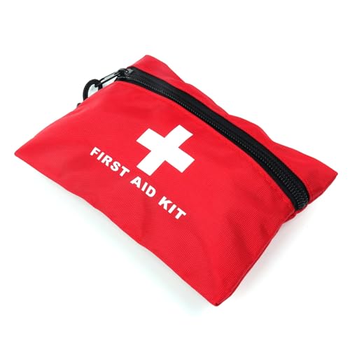 Red First Aid Bag Small First Aid Kit Empty Medical Storage Bag for First Aid Kits Pack Emergency Hiking Backpacking Camping Cycling Travel Car (Red 7.9x5.5 1PC) - color: Red, size: 7.9x5.5 Inch (Pack of 1)