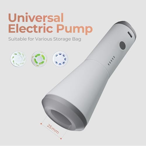 Portable Wireless Vacuum Sealer Pump,Powerful Air Compressor for Luggage Compression Bags with USB Fast Charging & Rechargeable