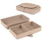 Silicone Baby Plate, Foldable & Compact Food Grade Silicone Plates, Foldable Toddler Travel Essential with Suction for Toddlers (Almond Butter) - color: Almond Butter