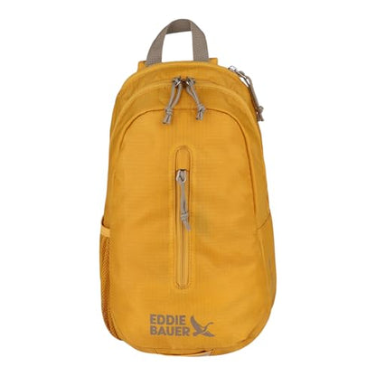 Eddie Bauer Stowaway Packable Sling Bag | Foldable | Travel | Outdoor | Lightweight | Compact | Everyday Carry | Ripstop Nylon | 10L - Field Gold - color: Field Gold