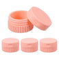 uxcell 4pcs Travel Containers for Toiletries, 0.68oz 20ml Small Silicone Cream Jars Leak-proof Travel Essentials with Lid for Cosmetic Body Skin Cream, Watermelon Red - color: Watermelon Red