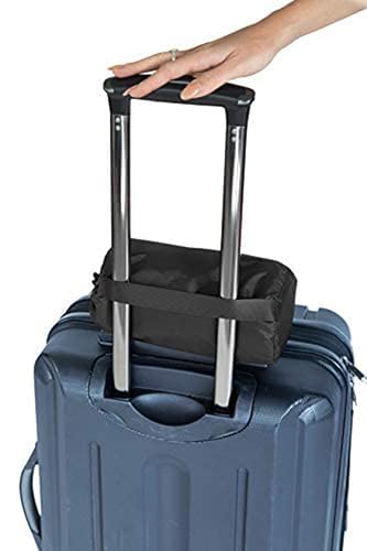 BlueHills Ultra Compact Travel Blanket Pillow in Portable Bag Case with Hand Luggage Belt & Backpack Clip Premium Cozy Soft Compact Pack Large Blanket for Airplane Flight Layover Black C003 - color: C003-black