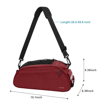 MOSISO Bike Rack Bag, Waterproof Bicycle Trunk Pannier Rear Seat Pouch Cycling Bike Carrier Backseat Storage Luggage Saddle Shoulder Bag - color: Red