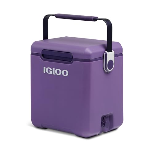 Igloo Tag Along Too Coolers | Insulated Hard Shell Picnic Style Cooler | Rolling Ice Chest - color: Dusted Grape, style: Highrise