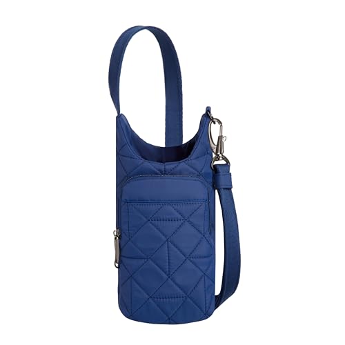 Travelon Anti-Theft Boho Insulated Water Bottle Tote - color: Blue