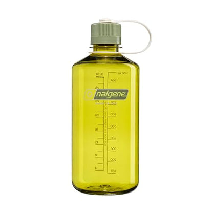 Nalgene 32 oz Narrow Mouth Water Bottle | BPA-Free, Durable & Leak Proof, Lghtweght for Hkng & Gym – Thrll & Moton, Endve w/Ol Green - color: Endive w/Oil Green, size: 32 Ounces