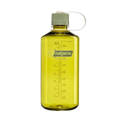 Nalgene 32 oz Narrow Mouth Water Bottle | BPA-Free, Durable & Leak Proof, Lghtweght for Hkng & Gym – Thrll & Moton, Endve w/Ol Green - color: Endive w/Oil Green, size: 32 Ounces