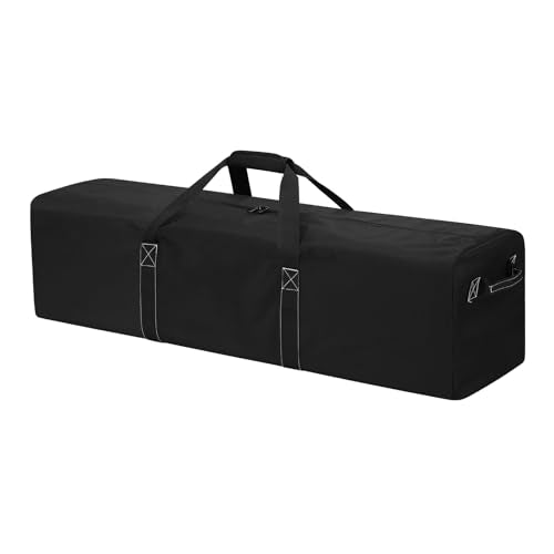 46 Inch Large Duffle Bag for Travel Camping - 127L Extra Large Heavy Duty Duffel Bag, Sport Equipment Storage Bag with 2 Sides Handles-Black - color: Black, size: 46 inch