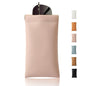 Squeeze Top Sunglass Case, New Organosilicon Soft PU Leather Eyeglass Glass Case Travel Large Sunglasses Pouch - color: Pink