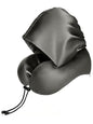 Satin Neck Pillow with Hood Pixie Pillows for Short Hair Sleep Travel Airplane Memory Foam Long Flight Plane Essentials Grey - color: Grey