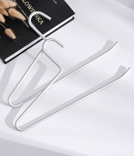 Premium Matte Silvery Aluminum Pants Hanger 10 Pack, 13.7” Extra Smooth & Durable Metal Shirt Dress Hanger,Aluminum Alloy Hanger,Clothing Support,Clothing Hang - style: Silver Pants Hanger（10）