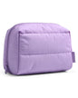 BAGSMART Puffy Makeup Bag, Wide Opening Cosmetic Organizer, Soft Water-Resistant Travel Toiletry Pouch for Women for Purse, Compact & Spacious - color: 02-Lilac