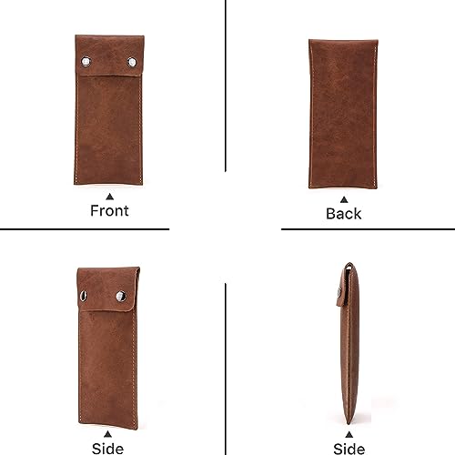 Personalized Custom Genuine Leather Watch Case,Simple Watch Bracelet Storage Bag,Portable Travel Watch Pouch (01 Brown) - color: 01 Brown