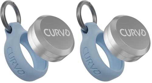 CURVD Premium Carrying Case Durable Travel Keychain Container, Medicine Pill Organizer, Travel Pill Box, Small Waterproof Holder for Pills, Earplugs, Compatible with Loop, Vibes & Eargasm (Pack of 2) - color: Light Blue, size: 2 Pack