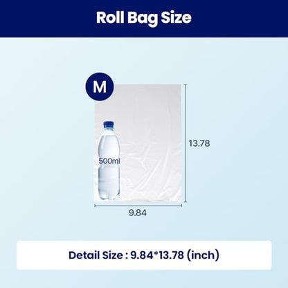 CLEANWRAP Food Storage Roll Bags (9.84 * 13.78-200 PCS) - Mother's Day Gifts for Mom, Mini Plastic Bags for Bread and Produce - size: Medium
