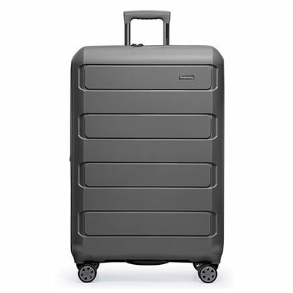 Traveler's Choice Pagosa Hardshell Expandable Luggage with Spinner Wheels, Gray, 30-Inch Large - color: Gray, size: 30-Inch Large