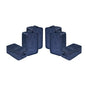 Travel Shoe Bags, Foldable Waterproof Shoe Pouches Organizer-Double Layer (6 Navy Shoe Bags) - color: Navy, size: 6 Packs