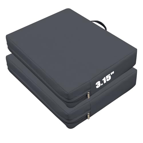 Stadium Seat Cushion 3.15 Inches Thick Portable with Handle Bleacher Cushions for Indoor Outdoor Events Waterproof Chair Pad - color: Gray 2pcs