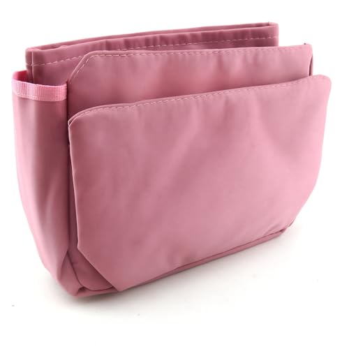 Periea ‘Tegan’ Small Handbag Organizer Insert or Make-up Bag – 5 Colors Available (Pink) - color: Pink