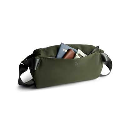 Bellroy Classic Sling (everyday 7 liter minimalist crossbody bag with internal organization, adjustable crossbody strap, and auto-compression system) - Olive - color: Olive