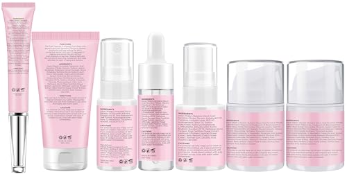 Christmas Gifts for Women,7 Pcs Skin Care Set,Hydrating Moisturing Repairing Soothing Snail Mucin Facial Skin Care Routine Kit for Dull Skin & Dry Skin,Skincare Gift Set Women - size: 7 PCS SET