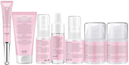 Christmas Gifts for Women,7 Pcs Skin Care Set,Hydrating Moisturing Repairing Soothing Snail Mucin Facial Skin Care Routine Kit for Dull Skin & Dry Skin,Skincare Gift Set Women - size: 7 PCS SET