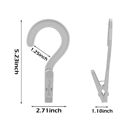 24pcs Laundry Hooks Clip Plastic Clothes Hangers Pins Super Strong Hanger Clips for Bathroom Travel Portable,White - color: White 24pcs