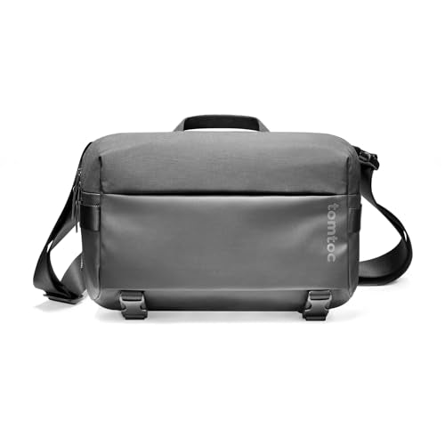 tomtoc Compact EDC Sling Bag 3L-10L, Minimalist Crossbody Bag Chest Shoulder Pack for Men Women, X-pac/Recycled Polyester - color: Black, size: L/(Fits up to 14-inch MacBook)