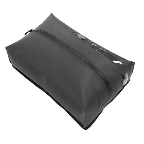 17L Vacuum Bag for Travel, Reusable Compression Storage Bag with Quick Air Release Valve, Space Saving Vacuum Seal Packing for Suitcases Luggage Backpack (With Window)