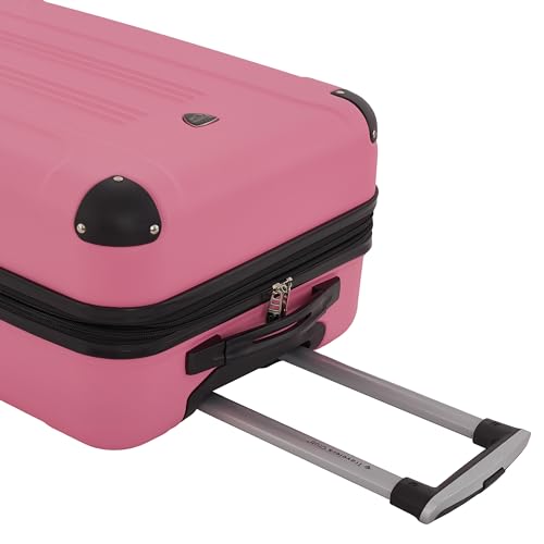 Travelers Club Chicago Hardside Expandable Spinner Luggage, Hot Pink, 5 Piece Set - color: Hot Pink, size: 5 Piece Set