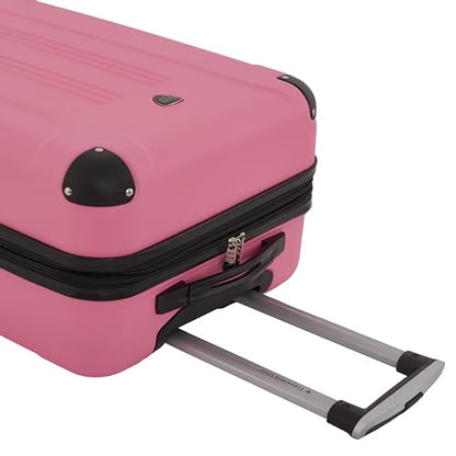 Travelers Club Chicago Hardside Expandable Spinner Luggage, Hot Pink, 5 Piece Set - color: Hot Pink, size: 5 Piece Set