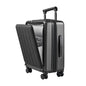 NINETYGO Carry On Luggage 22X14X9 Airline Approved with Front Pocket, 20 Inch Luggage with Front Compartment, Expandable, Double Spinner Wheels, Hardsided PC, TSA Lock (Midnight Black, Seine Max) - color: 08-Midnight Black (Seine Max), size: Carry-On 20-I