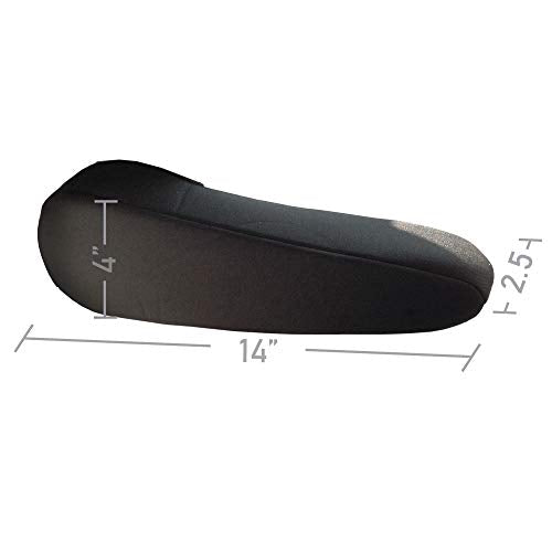 FH Group Flat Cloth Fabric Armrest Cover Semi-Universal Fit, One Pair Black - color: Black, style: Armrest Cover