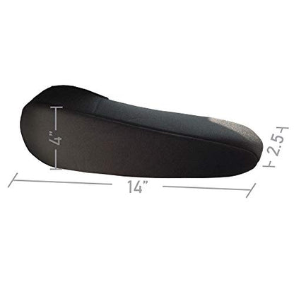 FH Group Flat Cloth Fabric Armrest Cover Semi-Universal Fit, One Pair Black - color: Black, style: Armrest Cover
