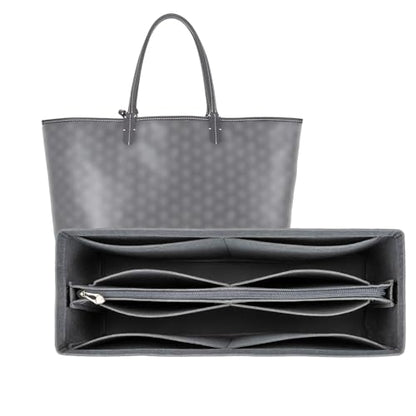 Organizer Insert Compatible with Goyard | Large Size(15"*5"*7"),Zipper Dividers for Inside Purse,Muiti-Pockets,Felt Fabric