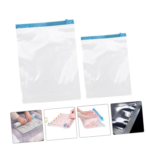 12pcs Hand Roll up Vacuum Storage Bags, Pa+pe 7-layer Compression Bags for Travel Packing and Suitcase Clothing Organization, Reusable Space Saver Pouches 35x50cm 40x60cm