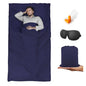 Sleeping Bag Liner,Travel Sheet & Adult Sleep Sack, Camping Sheets Travel Sleep Sack for Backpacking,Hotels & Hostels -Lightweight Single &Double Travel Sheet Camping Sheets - color: Single Navy