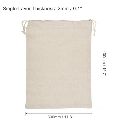 PATIKIL 16"x12" Coin Money Sacks Bag, 6Pcs Bank Deposit Change Transit Cash Bags with Drawstring Currency Gift Sacks Style 1, Beige - color: Beige, size: 16"x12"
