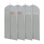 Dress Bags for Gowns Long, 65'' Long Dress Clear Garment Bag(Set of 4, 23.3'' X 65'') - size: Set of 4(23.3" x 65")
