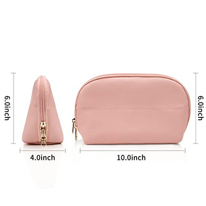 Ethereal Large Cosmetic Pouch, Lightweight Makeup Bag for Purse, Travel Zipper Pouch, Makeup Accessories Organizer, Pink - color: 11-pink