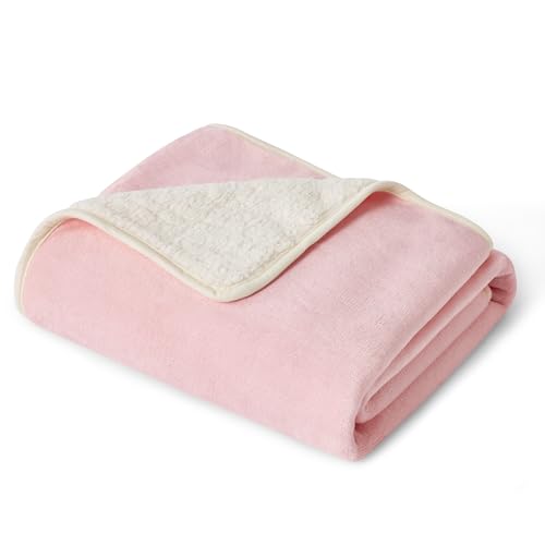 Bedsure Waterproof Dog Blankets for Small Dogs - Small Cat Blanket Washable for Couch Protection, Sherpa Fleece Puppy Blanket, Soft Plush Reversible Throw Furniture Protector, 25"X35", Pink - color: Azalea Pink, size: S(25x35")