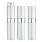 LISAPACK 8ML Atomizer Perfume Spray Bottle for Travel (3 PCS) Empty Cologne Dispenser, Portable Sprayer (Silver) - color: 3 Silver