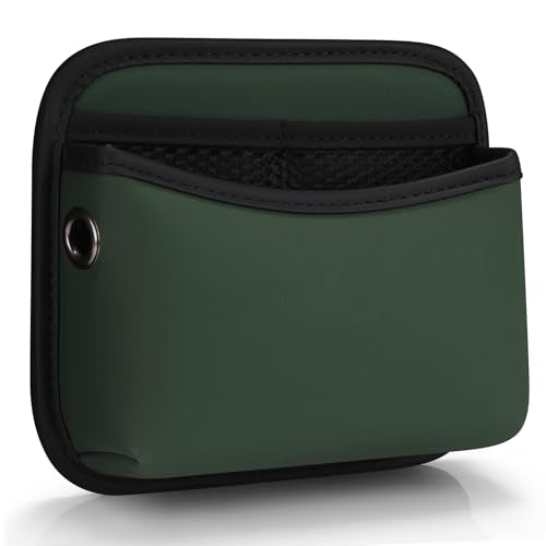 Accmor Universal Car Pocket Organizer - PU Leather Pouch for Seat, Door, Window, Console - Holder for Cards, Trash, Cell Phone, Sunglasses - color: green