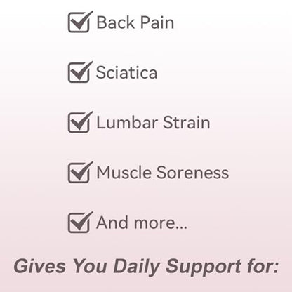 Ultra Breathable & Thin Back Brace for Lower Back Pain – Lightweight, Adjustable Back Brace Belt for Women and Men | Comfortable Lumbar Compression Brace for Sciatica, Scoliosis, Wear Under Clothing - size: XS(Waist: 26"-33")