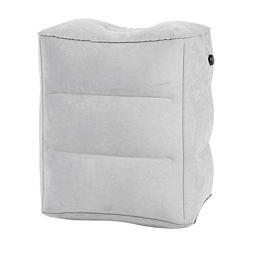 Inflatable Travel Foot Rest for Kids, Lightweight Compact Multi Functional Airplane Car Leg with Carry Bag, PVC Inflatable Footstool