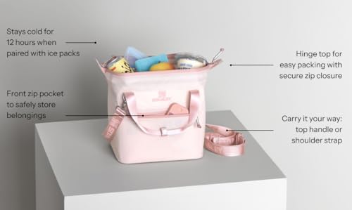 Stanley All Day Julienne Soft Cooler Bag and Lunch Box | Insulated Travel Bag with Zipper | BPA-Free - color: Cream, style: Mini