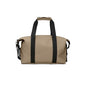 RAINS Hilo Weekend Bag Small - Beige Waterproof Travel Duffel for Men and Women - Compact Black Duffle with Coated Zip, Adjustable Strap, Compression Straps - 2 Year Warranty - color: Beige