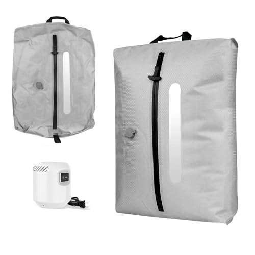 AIDONS Vacuum Travel Bags with Pump - Reusable Vacuum Compression Bags, 420D Reinforced Nylon - Tear Resistant, IP67 Waterproof & Odor-isolating, Space Saver Travel Pack Vacuum Kit (Grey,33L 1PC+Pump) - color: Grey, size: 1PC+Pump