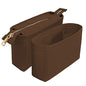Felt Tote Bag organizer with Zipper Small Purse Organizer Insert With 2 Packs fits NeoNoe Noé Series perfectly - color: Brown